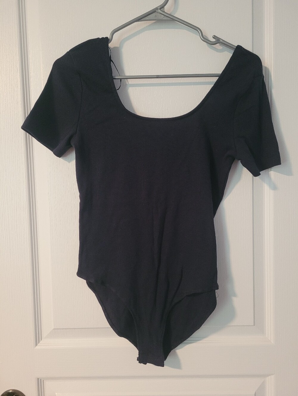 Women’s Navy Scoop Neck Short Sleeve Bodysuit